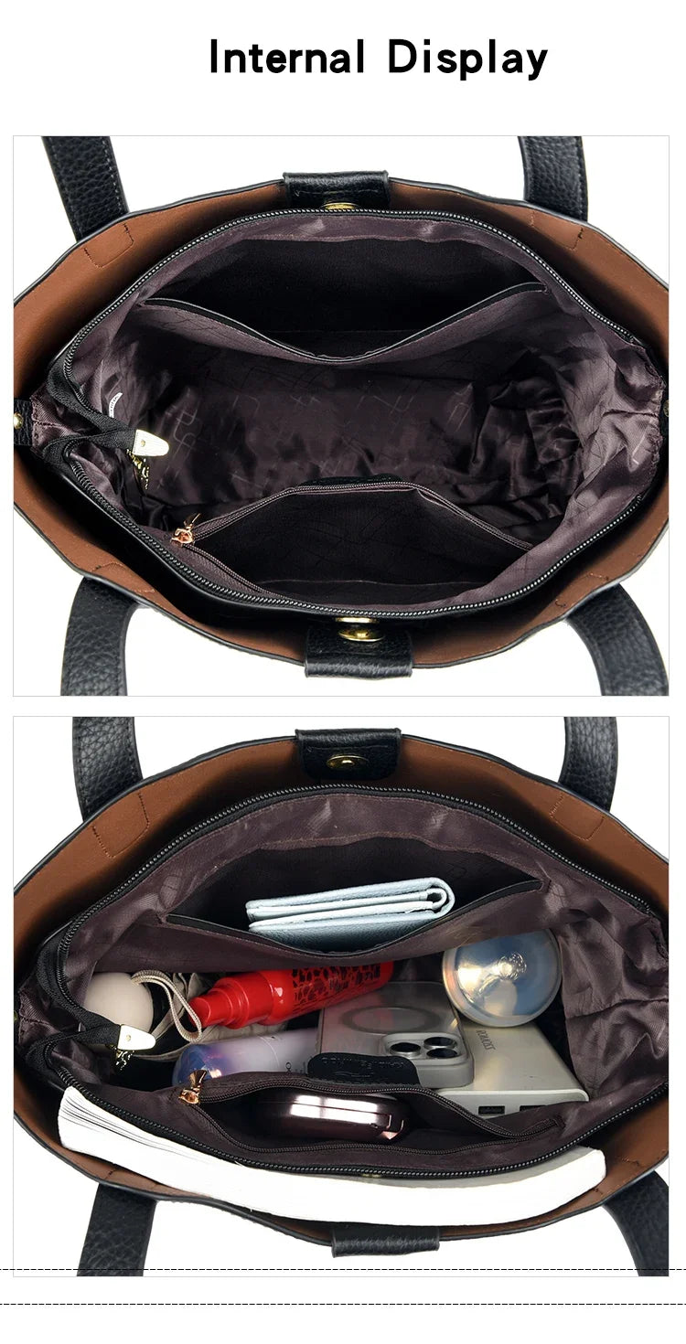 Genuine Leather Casual Tote Bag