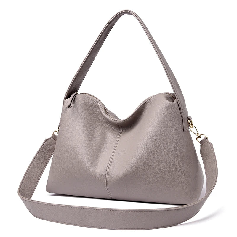 Casual Multi-Way Leather Handbag