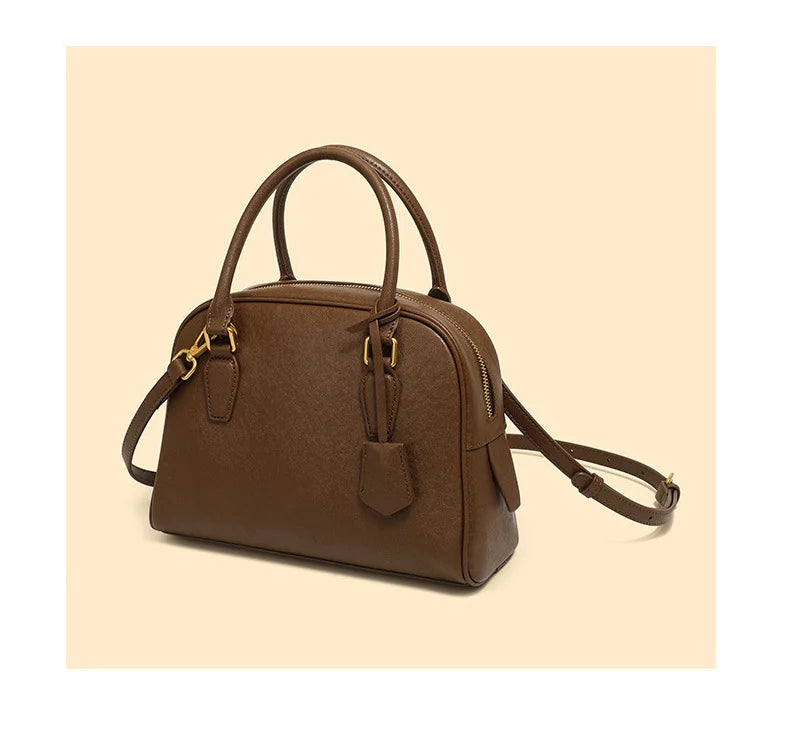 Top Handle Leather Handbag