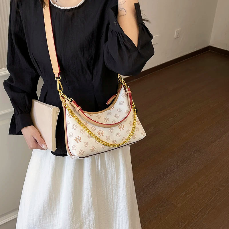 luxury shoulder bag with letter logo