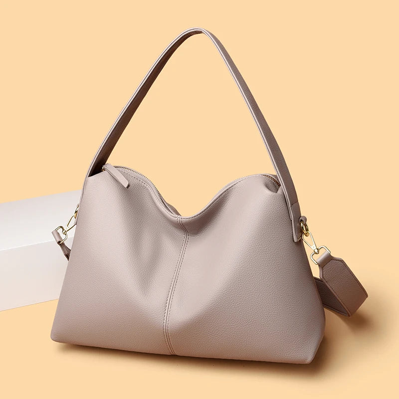Casual Multi-Way Leather Handbag