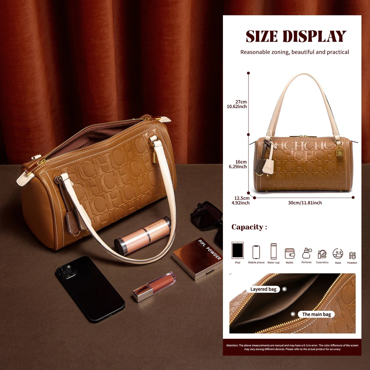 Classic Monogram Texture Shoulder & Crossbody Bag