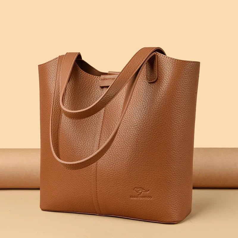 Genuine Leather Casual Tote Bag