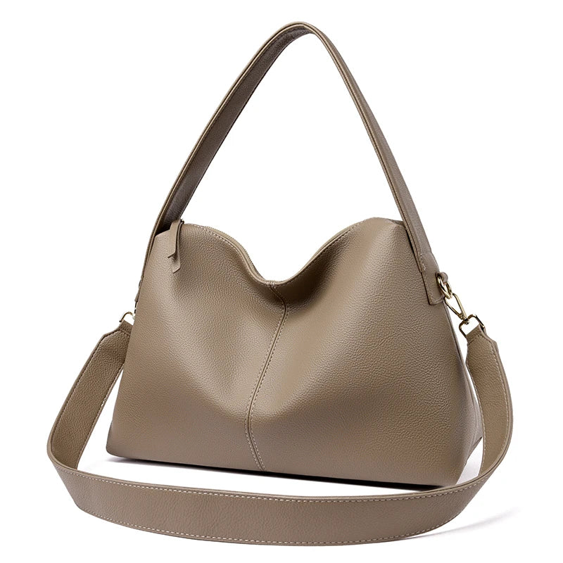 Casual Multi-Way Leather Handbag