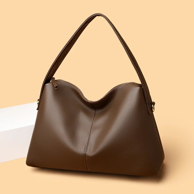 Casual Multi-Way Leather Handbag