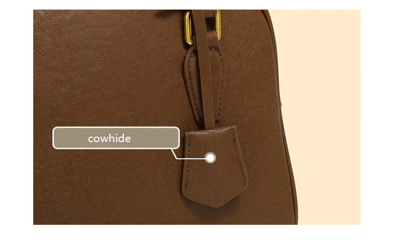 Top Handle Leather Handbag