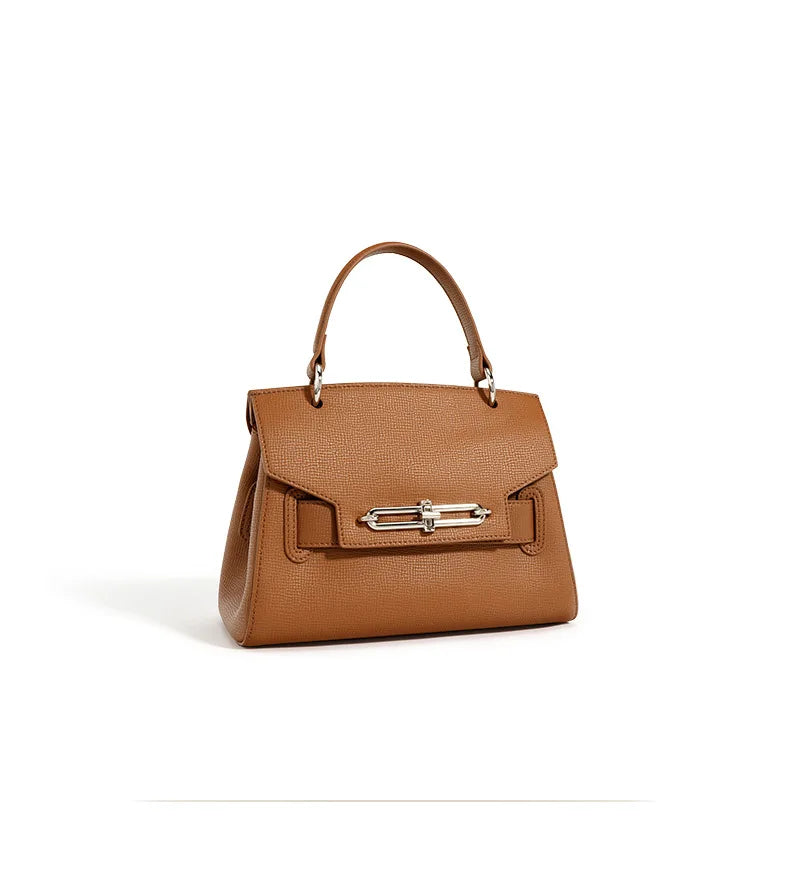 Classic Formal Handbag with Silver Hardware