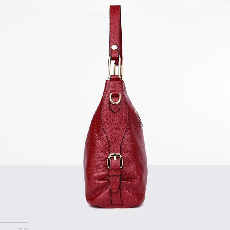 Soft Leather Casual Handbag