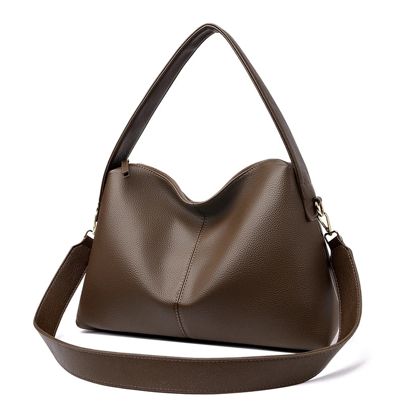Casual Multi-Way Leather Handbag