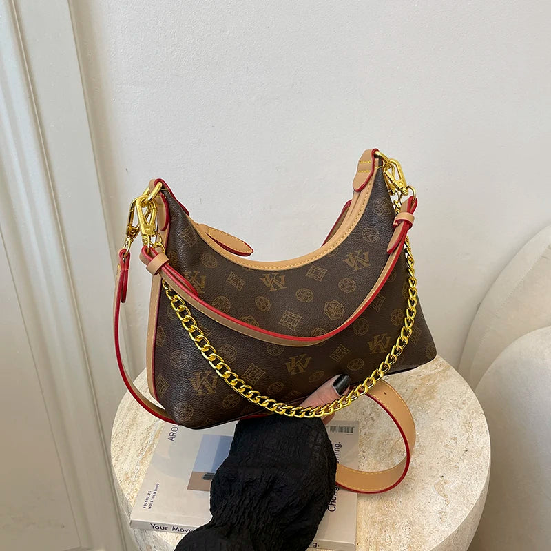 luxury shoulder bag with letter logo