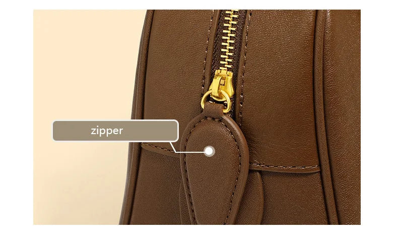 Top Handle Leather Handbag