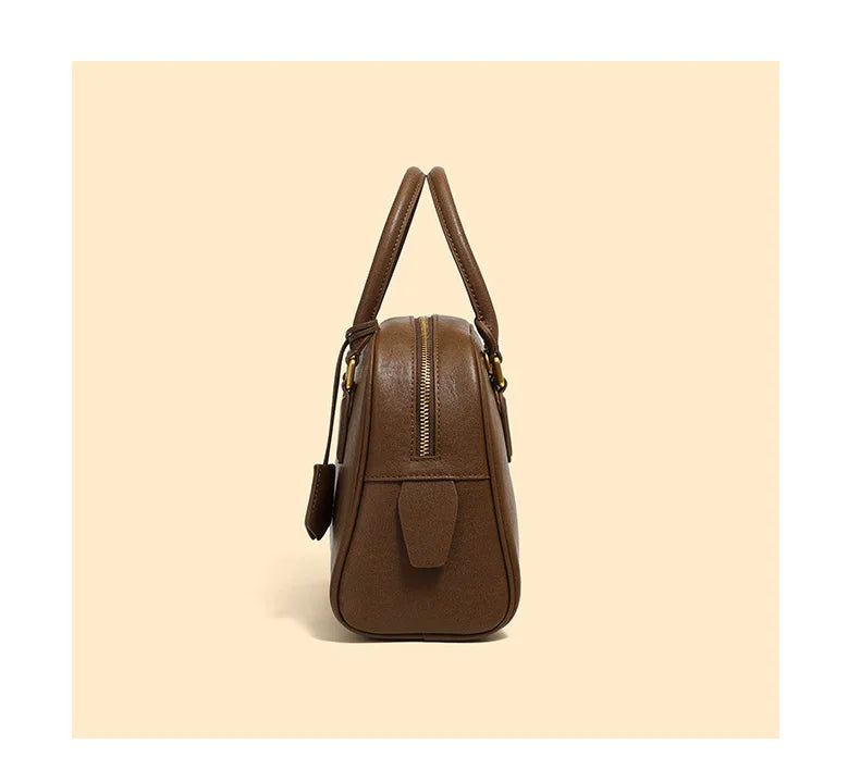 Top Handle Leather Handbag