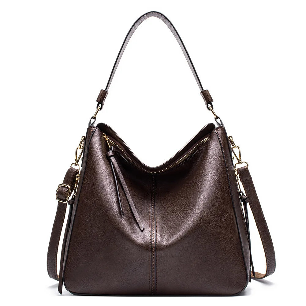 Multi-Way Pebbled Leather Handbag