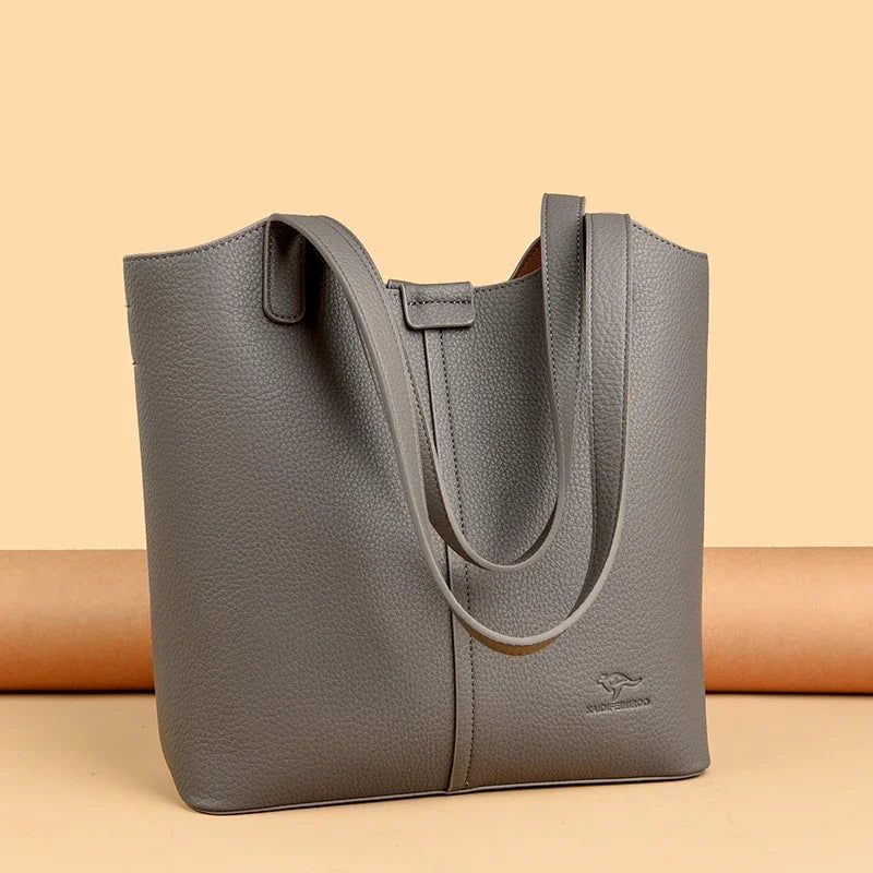 Genuine Leather Casual Tote Bag