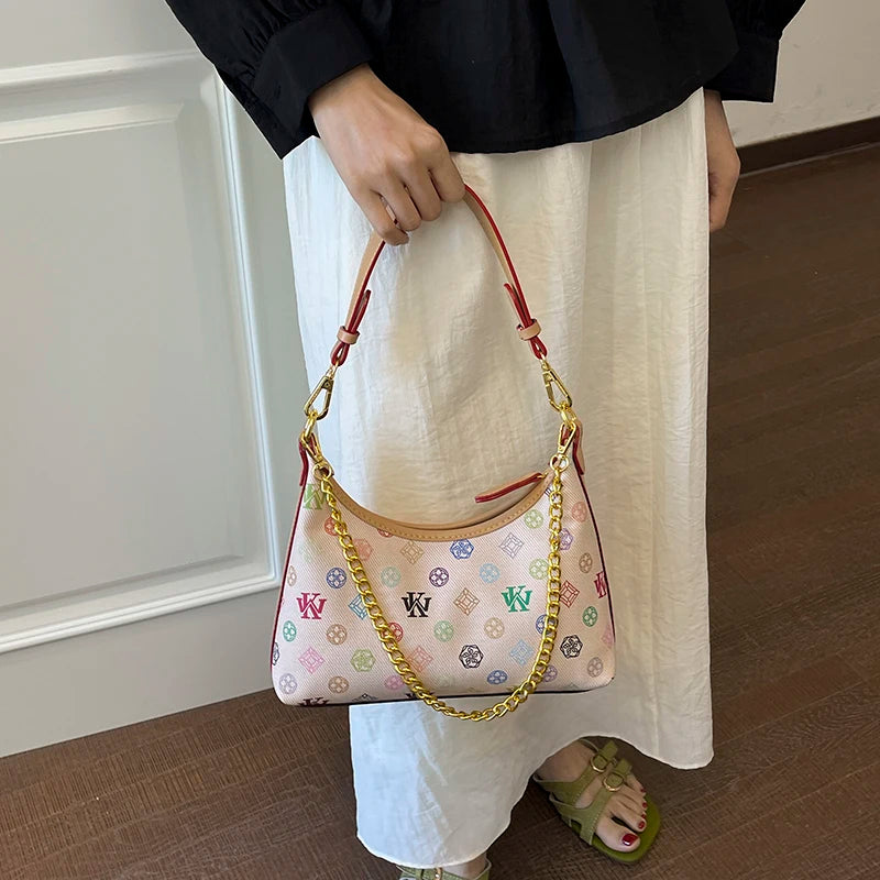 luxury shoulder bag with letter logo