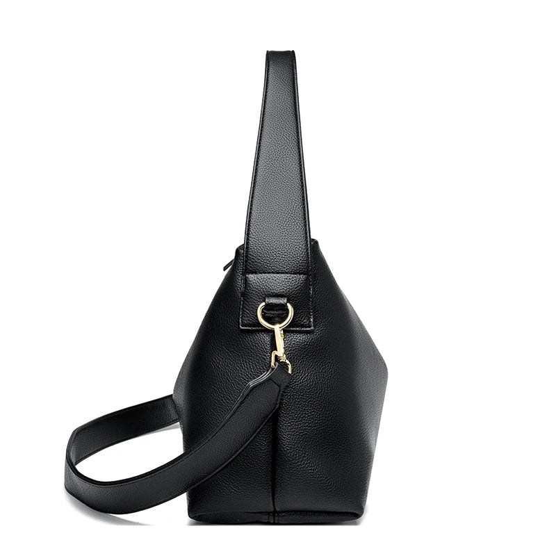 Casual Multi-Way Leather Handbag