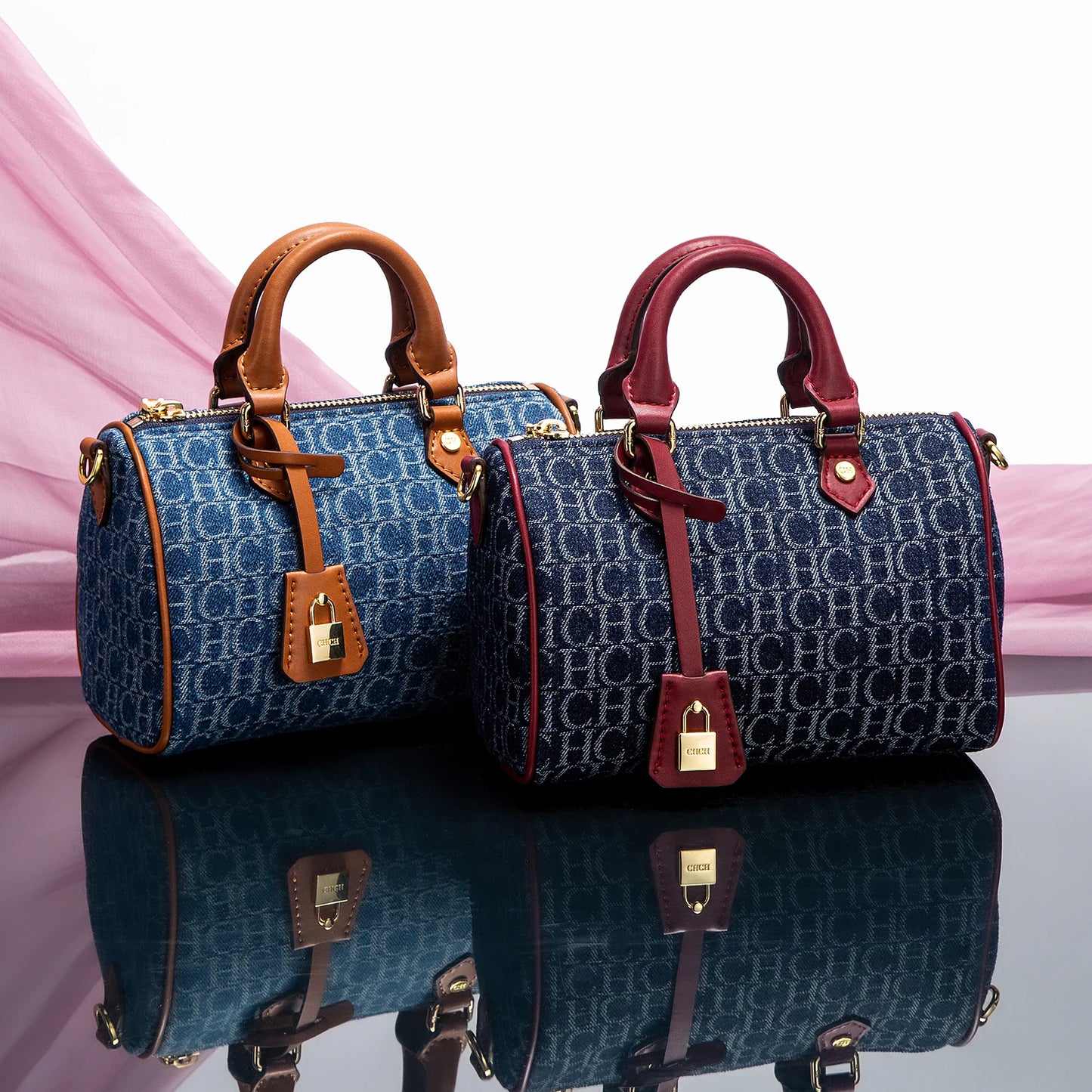 Chic Denim Crossbody & Handbag