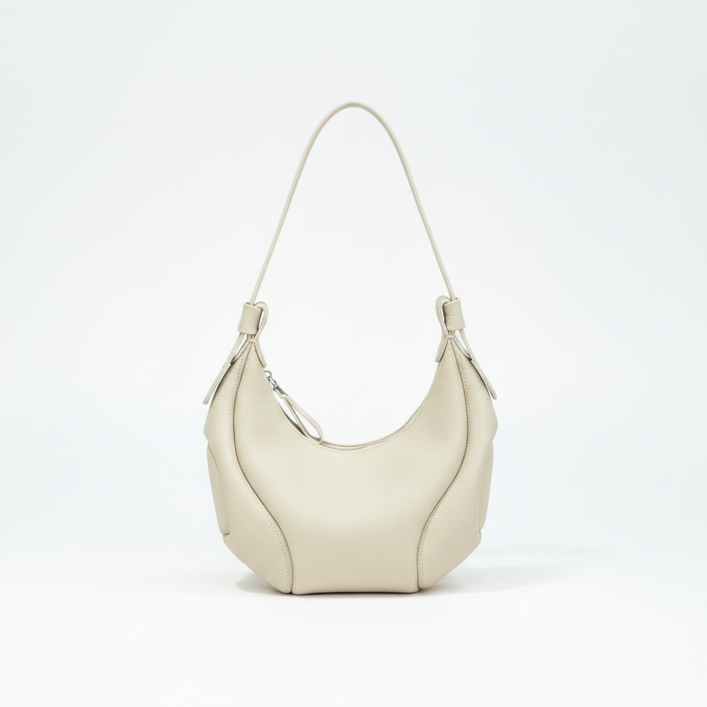 Soft Leather Hobo Shoulder Bag